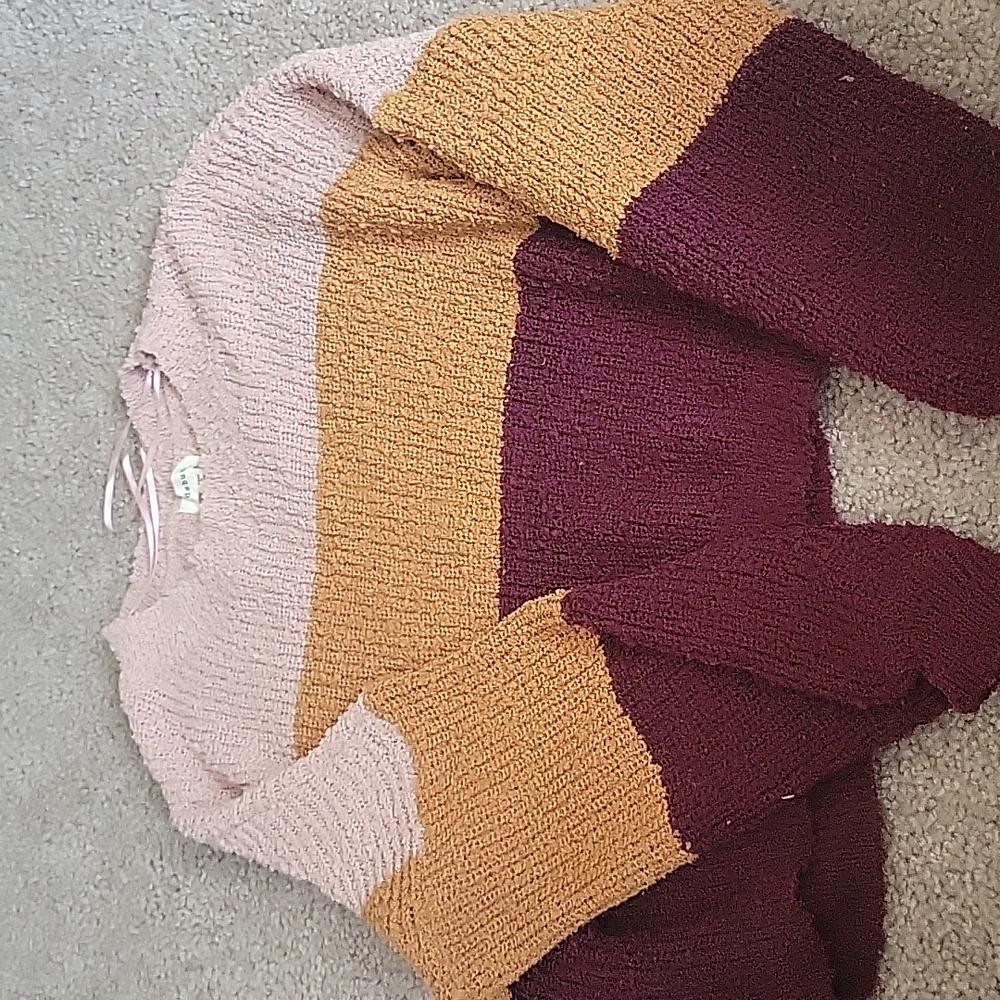 Color block sweater